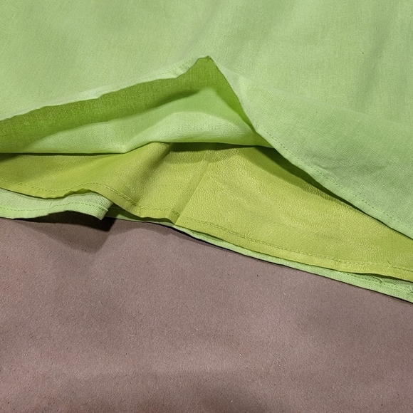 Collective the Label Size 6 Lime Green Puff Sleeve Tie Front Dress, NEW w/ Tag - Picture 12 of 16